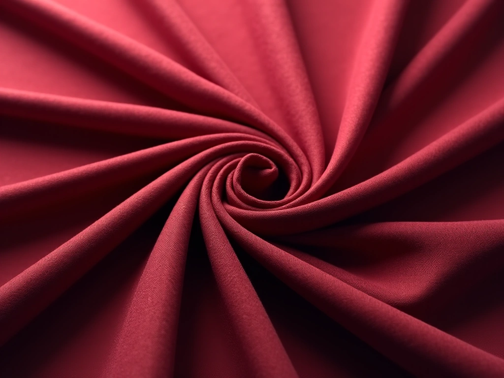 Fabric being stretched taught in four directions, with the weave visible. The fabric is a deep, rich color, and the backgr...