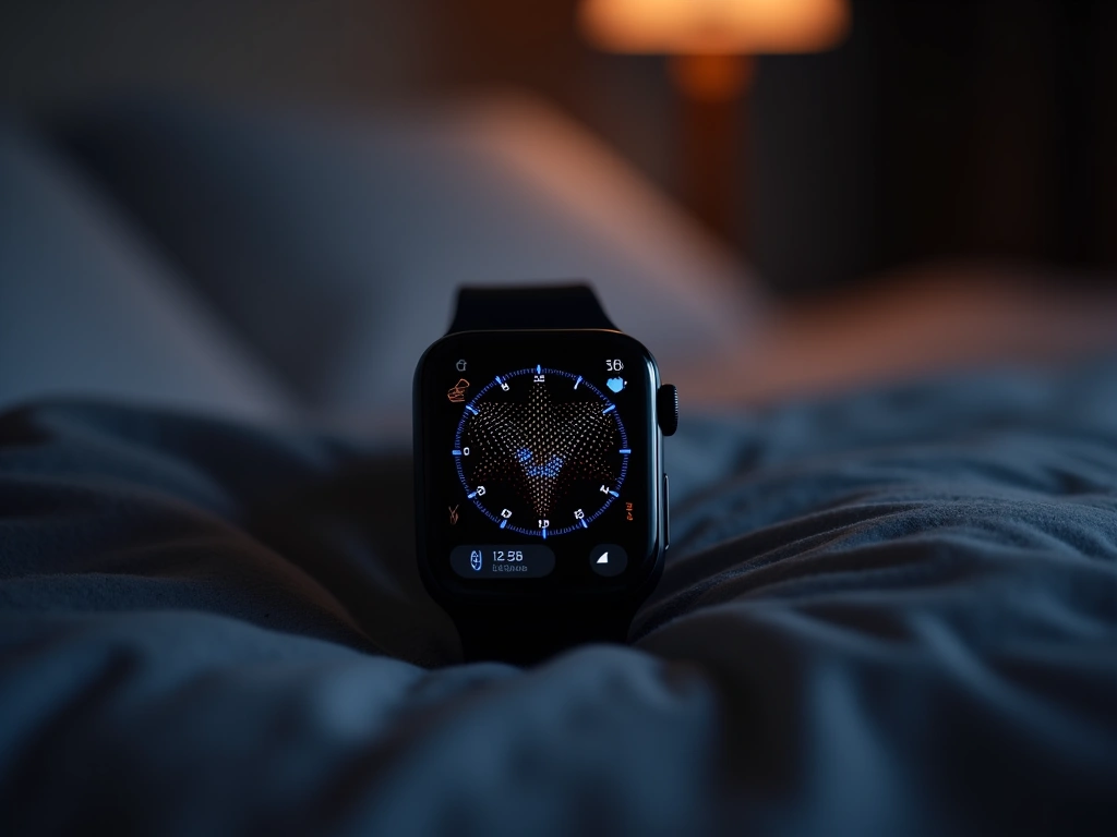 Best Smartwatches for Fitness and Connectivity: Top 5 Picks Reviewed 2 Close-up of a smartwatch displaying a detailed graph of heart rate variability during sleep, with a soft, blurred backgrou...