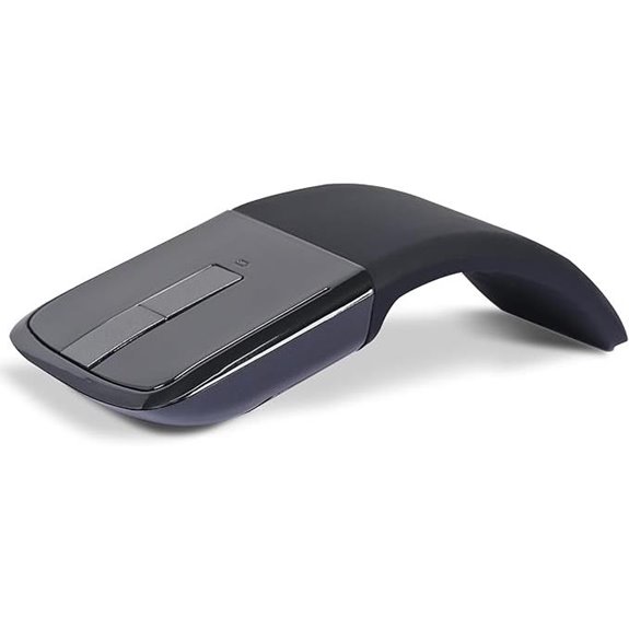 Bluetooth Arc Mouse: Foldable Wireless Travel Mouse Black