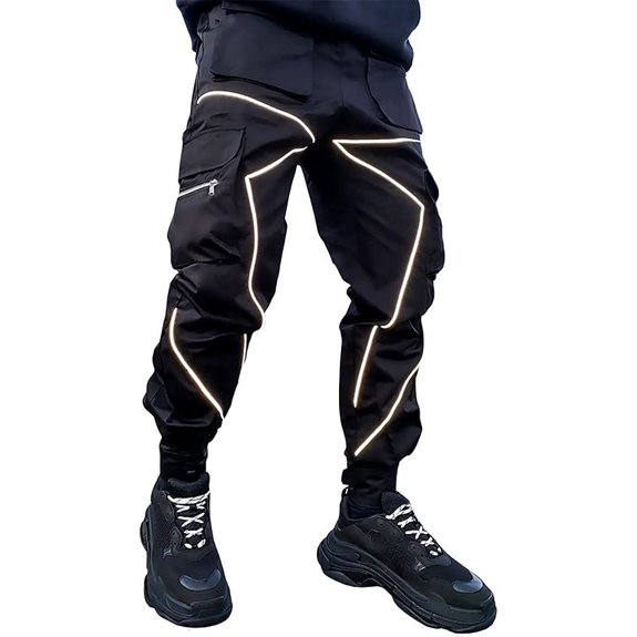 5 Best Tactical Joggers for Streetwear Fans 2 BOOMLEMON Men's Cargo Reflective Technical Jogger Pants