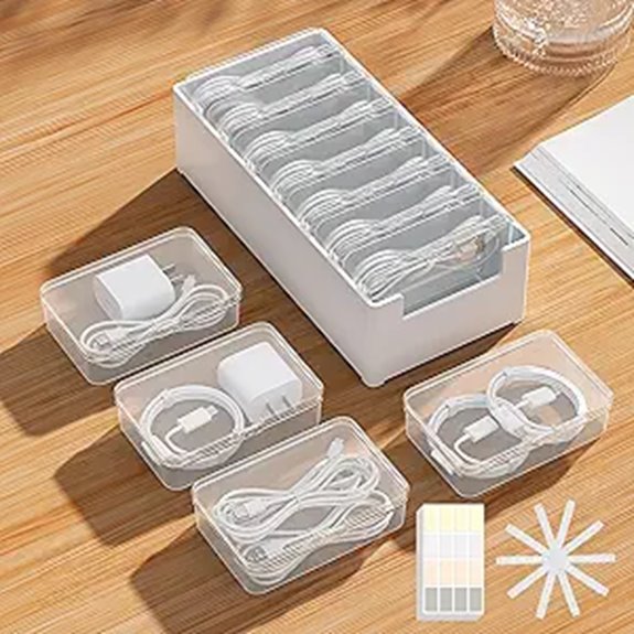 5 Best Cable Organizer Cases Worth Keeping Neat and Tidy 2 Cable Storage Box with Cable Straps and Labels (7 Cases)