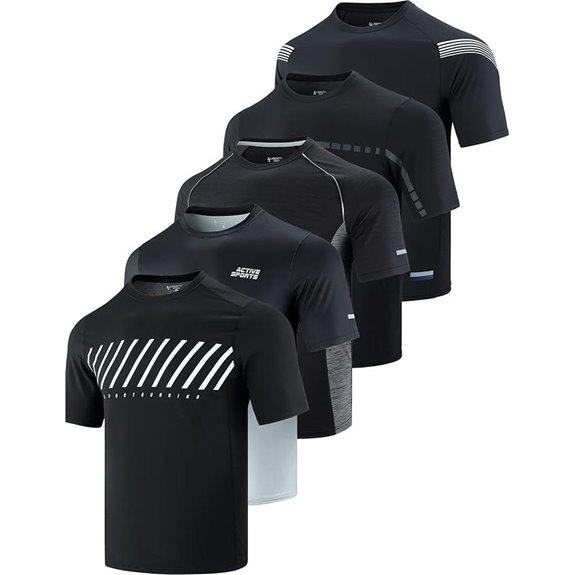5 Moisture-Wicking Tees You’ll Actually Wear All Day 4 5-Pack Men’s Quick Dry Crew Neck T-Shirts