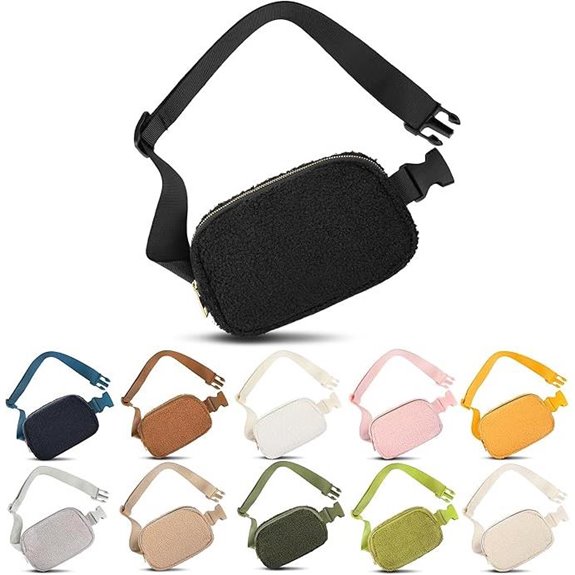 5 Best Belt Bags You’ll Actually Wear All Summer 2 Fleece Belt Bag with Adjustable Strap Black