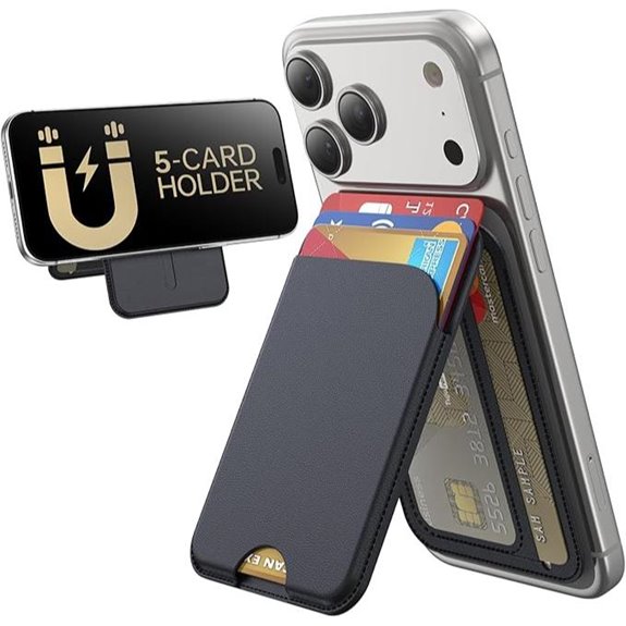 5 Best MagSafe Wallet Stands Worth Showing Off 1 MagSafe Wallet: 5 Card Holder with Stand RFID Blocking