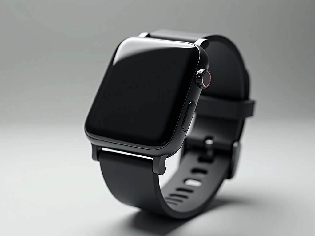 Nike+ SportWatch GPS Review: A Long-Term Runner's Perspective on Design and Accuracy 2 Studio shot of a modern GPS running watch, highlighting its sleek design and integrated strap. Focus on the high-contrast ...