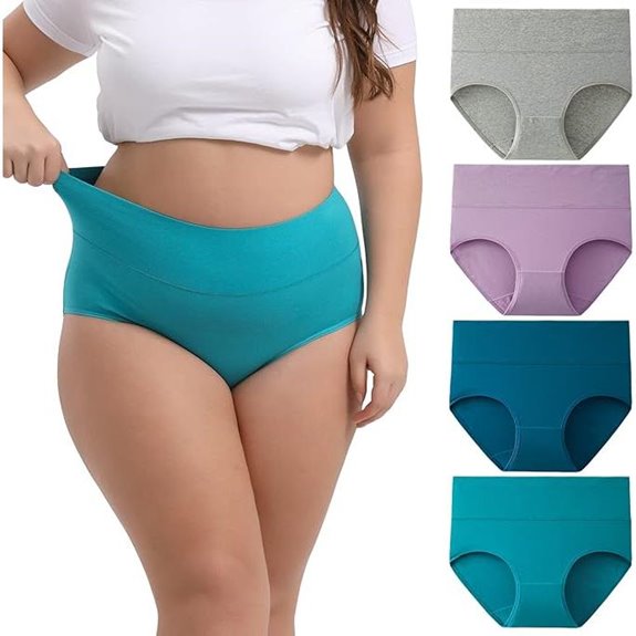 5 Best Ant-Odor Underwear Your Confidence Will Love 2 INNERSY Women’s Plus Size High-Waist Briefs 4-Pack