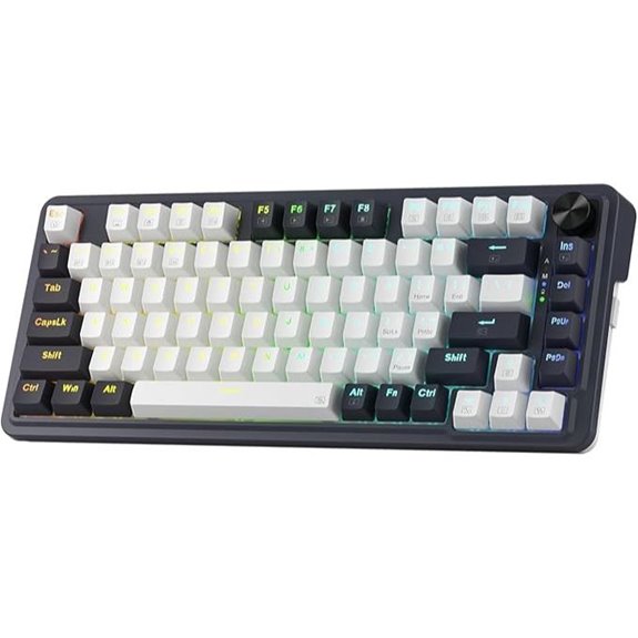 5 Best Compact Mechanical Keyboards That Save Desk Space 4 Redragon K673 Pro 75% Wireless Mechanical Keyboard with Knob