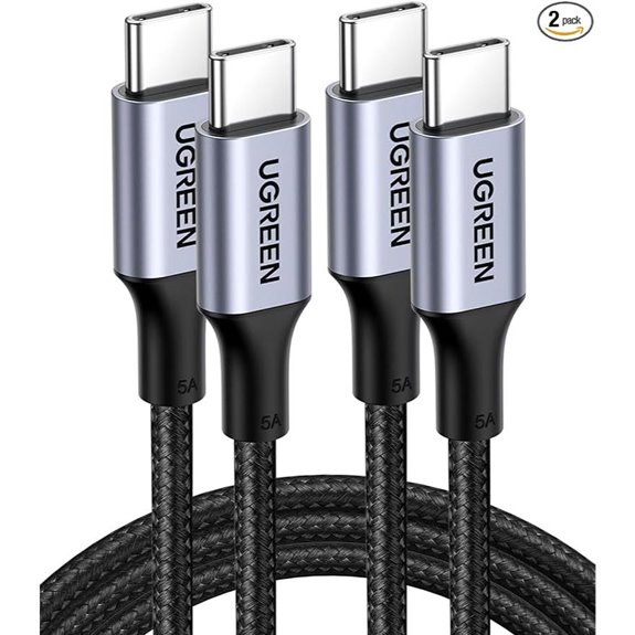 5 Best 100W USB-C Cables That Don’t Quit on Power 1 UGREEN USB C to USB C Cable 100W (2-Pack)
