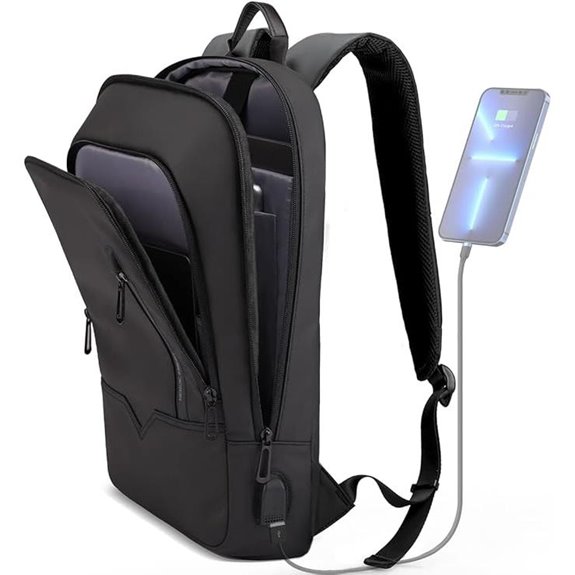 HK Backpack for Men with USB Charger Anti-theft Laptop Bag