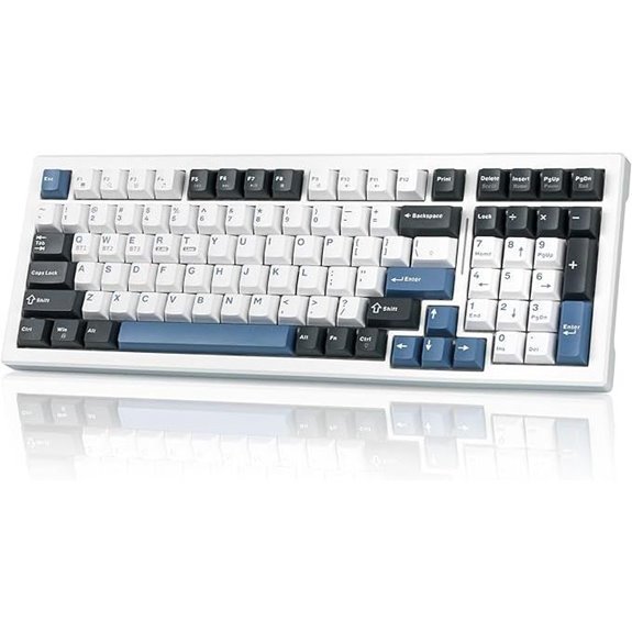 5 Best Compact Mechanical Keyboards That Save Desk Space 5 Wireless Mechanical Keyboard with Hot-Swappable Switches (Blue White)